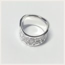 Ring gewellt Ornament 925/- Sterling Silber Bandring Partnerring  #61