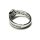Ring 925 Silber rhodiniert Zirkonia Lack schwarz edel elegant glitzern Solitär #60