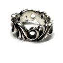 Ring 925 Silber geschwärzt Ornament Bandring...