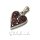 Anhänger 925 Silber rhodiniert Granat Herz pavé Romantik Kettenanhänger