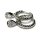 Ohrring 925 Silber rhodiniert Einhänger Zirkonia Tropfen Glanz poliert Scharniercreole 15mm