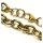 Kette Edelstahl vergoldet Ankerkette robust Halskette Collier 50cm