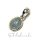 Kettenanhänger Turmalin Cabochon hellblau 925/- Silber bicolor oval