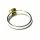 Ring 925 bicolor Turmalin grün facettiert rechteck Silberring Solitärring #62