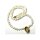 Perlmutt Collier 333/- Gold Rutilquarz Mittelteil Handarbeit Unikat geknotet 48cm
