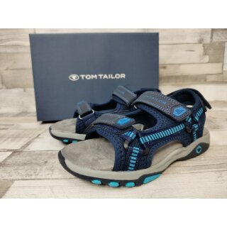 Tom Tailor Jungen Klett-Sandale blau-türkis