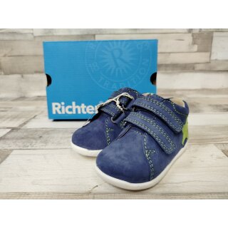 Richter Jungs Kletthalbschuh blau mit grünem Stern