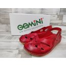 Gemini Damen Sling Sandale sportlich rot mit Klettverschluss an der Hacke