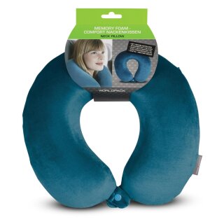 Worldpack Nackenkissen Memory Foam petrol