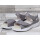 Comfort Damen Klett Sandale mit losen Einlagen beige metallic