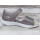 Comfort Damen Klett Sandale mit losen Einlagen beige metallic