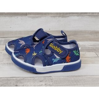 slobby Kleinkinder Freizeitschuh mit Klettverschluss blau mit Dino