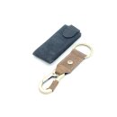 Vintage Schlüsselkarabiner Leder...