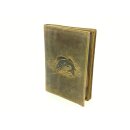 Vintage Ausweismappe Zander Lederetui braun Fisch