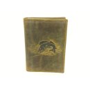 Vintage Ausweismappe Zander Lederetui braun Fisch