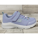 Skechers Running Sweet Mädchen Klett Halbschuh zart flieder mit türkis Glimmer