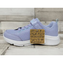 Skechers Running Sweet Mädchen Klett Halbschuh zart flieder mit türkis Glimmer