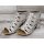 Rieker Damen Sandale beige/glitter hochgeschlossen, 4 cm Absatz
