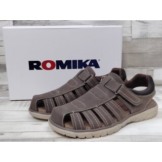 Romika Herren Bäcker-Sandale braun mit Klettverschluss