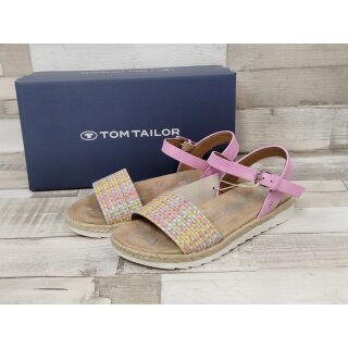 Tom Tailor Mädchen Sandale rosa/bunt mit kleiner Schnalle