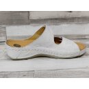 Dr. Brinkmann Damen Pantolette weiss-grau mit Klettverschluss