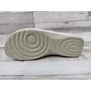 Dr. Brinkmann Damen Pantolette weiss-grau mit Klettverschluss