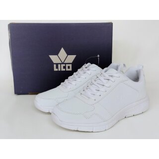 LICO Damen Turnschuh zum schnüren leicht weiss