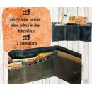GlücksNugget Vintage Minibörse Scheingröße, geflammtes Leder, Hosentaschenbörse