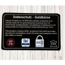 GlücksNugget Vintage Minibörse Scheingröße, geflammtes Leder, Hosentaschenbörse