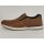 Rieker Herren Slipper braun, an der Ferse mit blau abgesetzt