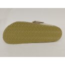 softrelax Damen Zehensteg Fußbett Pantolette beige mit Schnalle