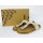 softrelax Damen Zehensteg Fußbett Pantolette beige mit Schnalle