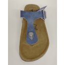 softrelax Damen Zehensteg Pantolette jeansblau mit Schnalle