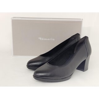 Tamaris Damen Pumps Absatz breit 6 cm schwarz