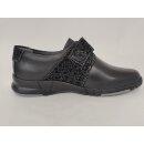 Comfortabel Damen Klett-Halbschuh schwarz, herausnehmbare Innensohle