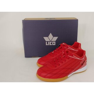 LICO Burschen Schnürhalbschuh rot weiss helle Sohle