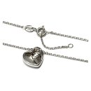 Anhänger Herz 925/- Silber rhodiniert Zirkonia Kettenanhänger inklusive Kette 42/45cm