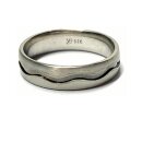 Bandring 925/- Silber teilweise geschwärzt matt Ring...