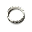 Bandring 925/- Silber Zirkonia schwarz teilweise geschwärzt matt Ring Silberring #50