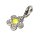 Charm Anhänger Blüte gelb Silber 925 rhodiniert Bettelarmband Anhänger