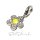 Charm Anhänger Blüte gelb Silber 925 rhodiniert Bettelarmband Anhänger