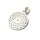 Anhänger 925 Silber "Blume des Lebens" eismatt Kettenanhänger rund 15mm
