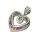 Anhänger 925 Silber rhodiniert Zirkonia multicolor Farbverlauf Regenbogen pastell Herz Liebe Kettenanhänger