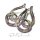 Ohrring 925 Silber rhodiniert Zirkonia multicolor Farbverlauf Regenbogen pastell Creole