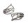 Ohrring 925 Silber rhodiniert Zirkonia multicolor Farbverlauf Regenbogen pastell Creole