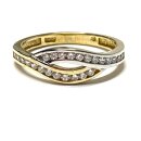 Schmuckring 333/- Gold bicolor Zirkonia Glanz Ring...