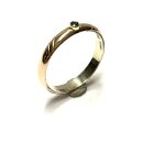 Goldring 333/- Gold Zirkonia blau rund facettiert Schmuckring Ring #59