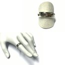 Ring 333/- Weißgold Zirkonia Schmuckring bicolor Goldring #64