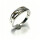 Ring 333/- Weißgold Zirkonia Schmuckring bicolor Goldring #64