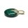 Anhänger 375/- Gelbgold Malachit Donut + Diamanten 0,045ct Kettenanhänger Klassiker